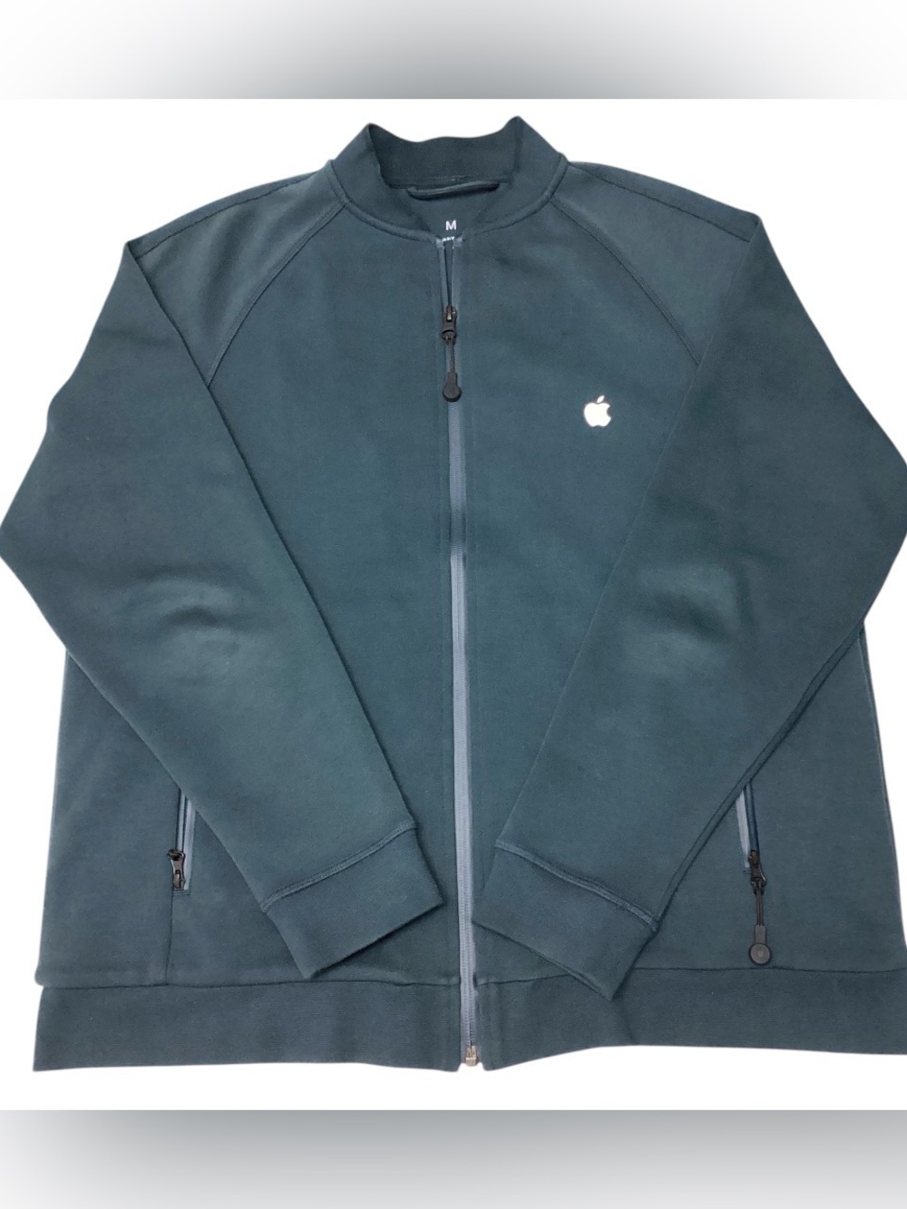 Apple Men's Full-Zip Dark Gray Sweater Jacket size M